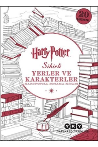 Harry Potter Sihirli Yerler Ve Karakterler - Kartpostal Boyama Kitabı Yapı Kredi Yayınları