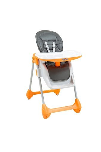 Baby2Go 23710 Lüx Prag Alüminyum Emniyet Kemerli 20 kg Kapasiteli Tekerlekli Sandalye Üstü Tepsili Oturaklı Katlanır Mama Sandalyesi Mavi