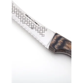 Refikadan Çelik Tırtıklı Plastik Bıçak 19 cm Kahverengi