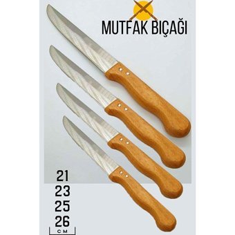 Transformacion Çelik Düz Plastik Bıçak 21-23-25-26 cm 4 Parça