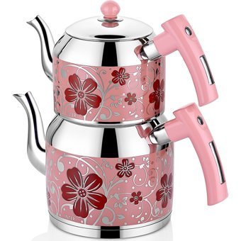 İnter Çelik Gelincik Çelik Çaydanlık Pembe