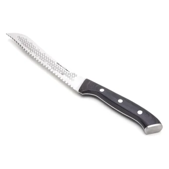 Refikadan Çelik Tırtıklı Plastik Bıçak 19 cm Siyah