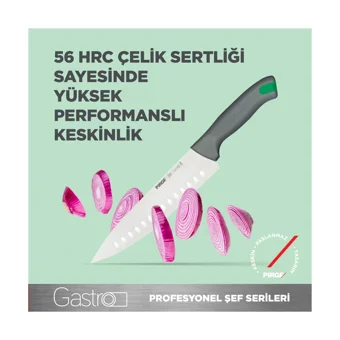 Pirge Gastro Çelik Tırtıklı Plastik Bıçak 22.5 cm