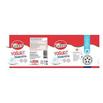 Eker Probiyotik Kaymaksız Yoğurt 4x100 gr