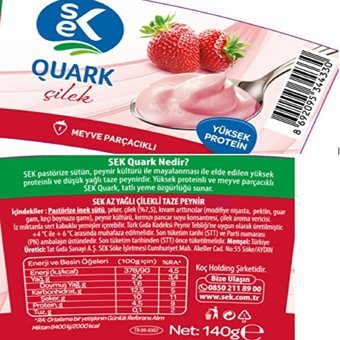 Sek Quark Meyveli Kaymaksız Yoğurt 140 gr
