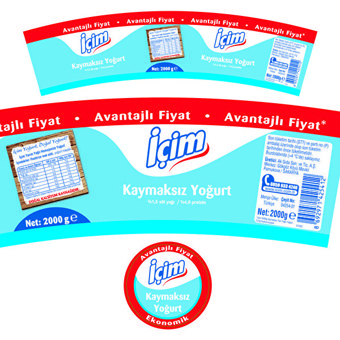 İçim Yarım Yağlı Kaymaksız Yoğurt 2 kg