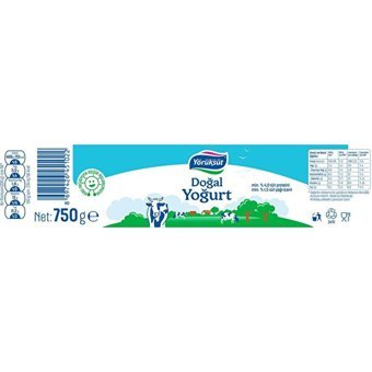 Yörüksüt Doğal Kaymaksız Yoğurt 750 gr