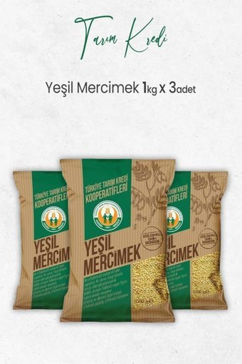 Tarım Kredi Yeşil Mercimek 3x1 kg