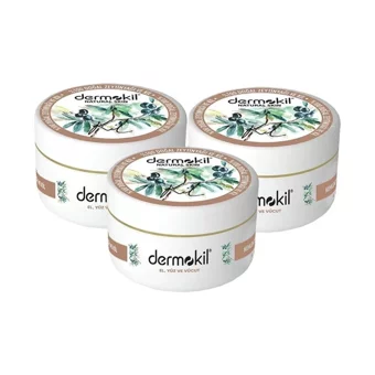 Dermokil Zeytinyağlı Tüm Ciltler Organik Vegan Parfümlü El ve Vücut Kremi 3×300 ml
