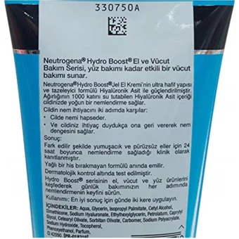 Neutrogena Hydro Boost Hyalüronik Asitli Tüm Ciltler Organik Vegan Parfümsüz El Kremi 75 ml
