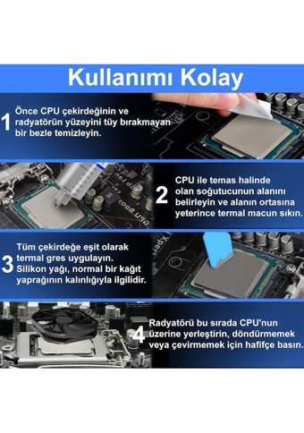 Thermal Grease HY-510 1.93 W/mk Şırınga Ekran Kartı Termal Macun 35 gr
