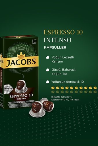 Jacobs Espresso 2x10'lu Kapsül Kahve
