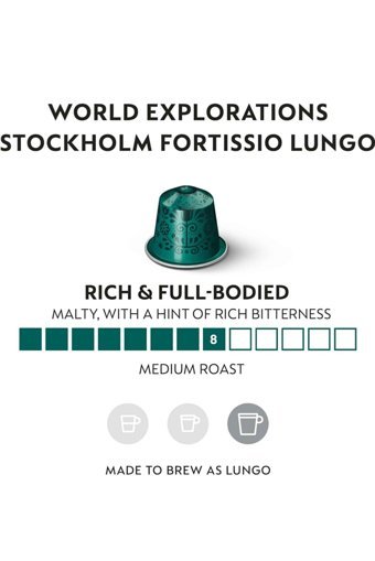 Nespresso Stockholm Fortissio Lungo 5x10'lu Kapsül Kahve