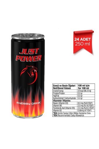 Just Power Enerji İçeceği 24 Adet 250 ml