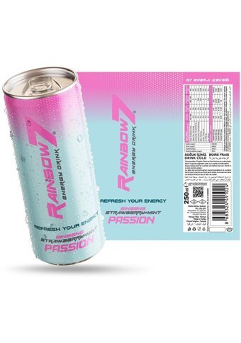 Rainbow7 Çilek Aromalı Enerji İçeceği 250 ml