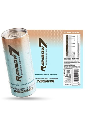 Rainbow7 Kahve Aromalı Enerji İçeceği 24 Adet 250 ml