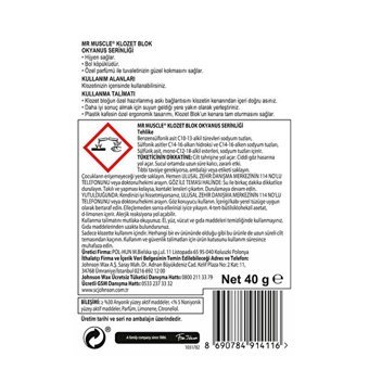 Mr. Muscle Klozet Blok Tuvalet Temizleyici Okyanus Serinliği 40 gr