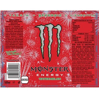 Monster Karpuz Aromalı Enerji İçeceği Şekersiz 500 ml
