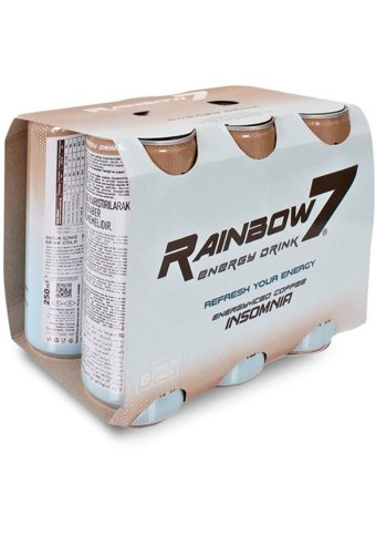 Rainbow7 Kahve Aromalı Enerji İçeceği 6 Adet 250 ml