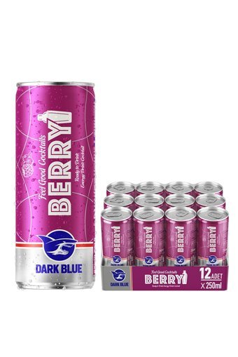 Dark Blue Orman Meyveli Aromalı Enerji İçeceği 12 Adet 250 ml