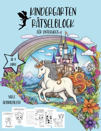 Kindergarten Rtselblock Für Unterwegs: Malbuch Und Abenteuerbuch Für Kinder Ab 4 Jahre! Sinnvolle Beschftigung Mit Dem Kindergartenblock İm Flugzeug, Auto Und Zuhause. Doll, Bella Katio Kadio