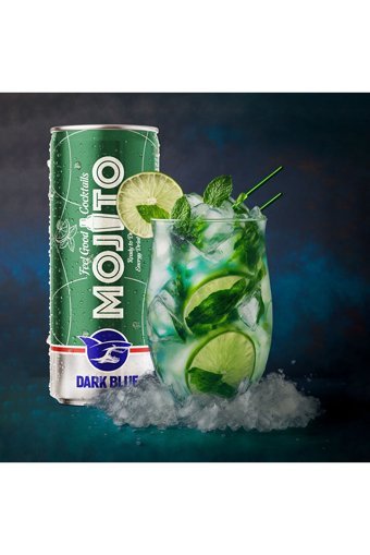 Dark Blue Mojito Aromalı Enerji İçeceği 12 Adet 250 ml