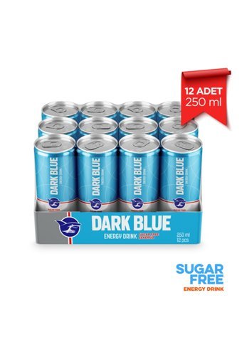 Dark Blue Enerji İçeceği Şekersiz 12 Adet 250 ml