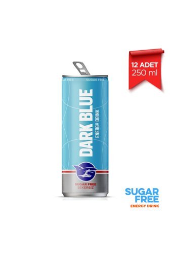 Dark Blue Enerji İçeceği Şekersiz 12 Adet 250 ml