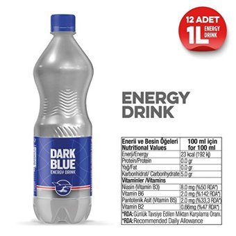 Dark Blue Enerji İçeceği 12 Adet 1 lt