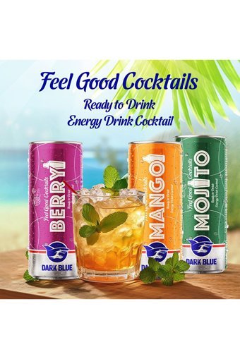 Dark Blue Mango Aromalı Enerji İçeceği 12 Adet 250 ml