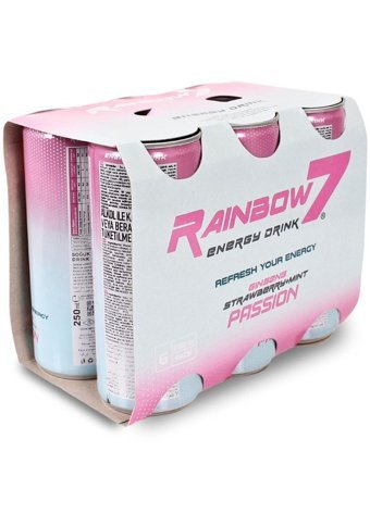 Rainbow7 Çilek Aromalı Enerji İçeceği 6 Adet 250 ml