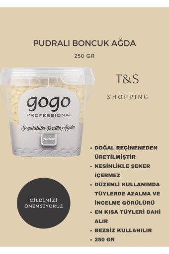 Gogo Soyulabilir Pudralı Hassas Ciltler İçin Boncuk Ağda 250 gr