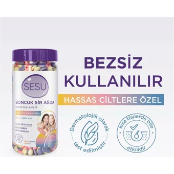 Sesu Kömürlü Hassas Ciltler İçin Boncuk Ağda 3x250 gr