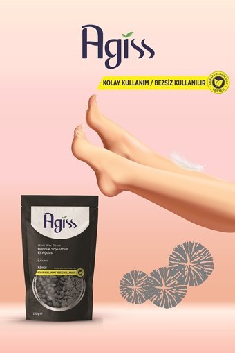 Agıss Black Carbon Soyulabilir Tüm Ciltler İçin Boncuk Ağda 220 gr