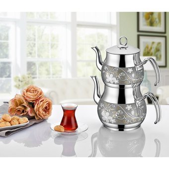 İnter Çelik Çiçek Mini Çelik Çaydanlık Inox