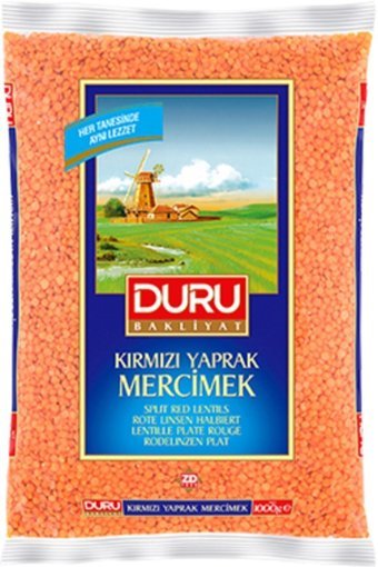 Duru Bakliyat Yaprak Kırmızı Mercimek 1 kg