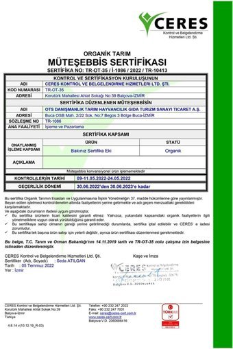 Ots Organik Sarı Mercimek 2x750 gr