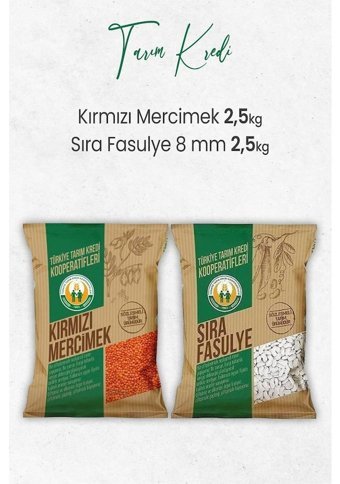 Türkiye Tarım Kredi Kooperatifleri Kırmızı Mercimek 2x2.5 kg