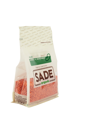 Sade Organik Kırmızı Mercimek 500 gr