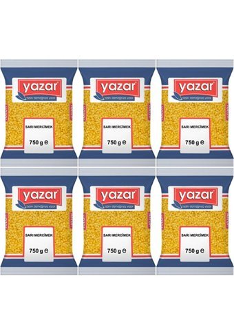 Yazar Sarı Mercimek 6x750 gr