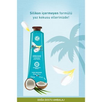 Yves Rocher Monoi Özlü Tüm Ciltler Organik Vegan Parfümlü El Kremi 30 ml