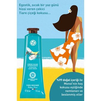 Yves Rocher Monoi Özlü Tüm Ciltler Organik Vegan Parfümlü El Kremi 30 ml