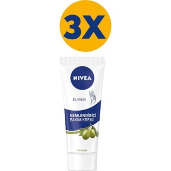 Nivea Zeytinyağlı Tüm Ciltler Organik Vegan Parfümlü El Kremi 3×75 ml