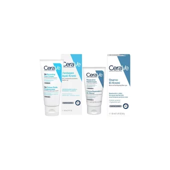 Cerave Hyalüronik Asitli Kuru Ciltler Organik Vegan Parfümsüz El Kremi 50 ml + Yenileyici Ayak Kremi 88 ml