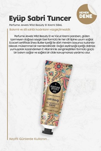 Eyüp Sabri Tuncer Wild Beauty Zeytinyağlı Tüm Ciltler Organik Vegan Parfümlü El Kremi 50 ml