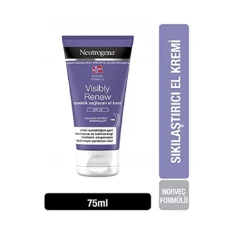 Neutrogena Visibly Renew Tüm Ciltler Güneş Koruyuculu Organik Vegan Parfümsüz El Kremi 75 ml
