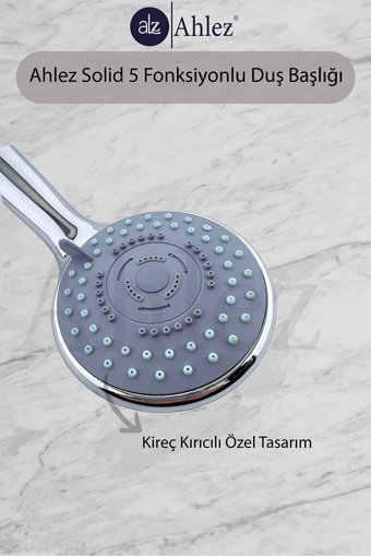 Ahlez Solid Yağmurlama Mafsallı Masajlı Duş Seti