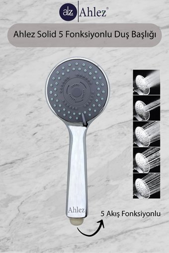 Ahlez Solid Yağmurlama Mafsallı Masajlı Duş Seti