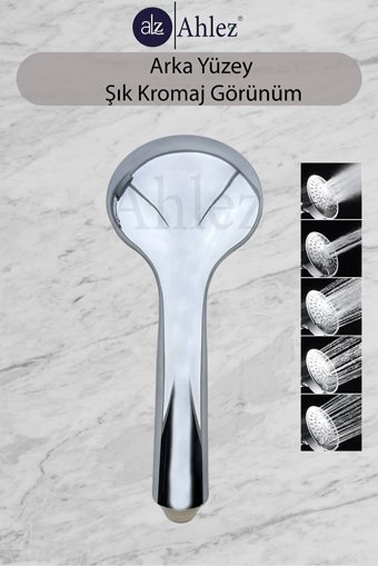 Ahlez Solid Yağmurlama Mafsallı Masajlı Duş Seti