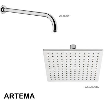 Artema Q-Line Yağmurlama Sürgülü Mafsallı Masajlı Ankastre Duş Seti